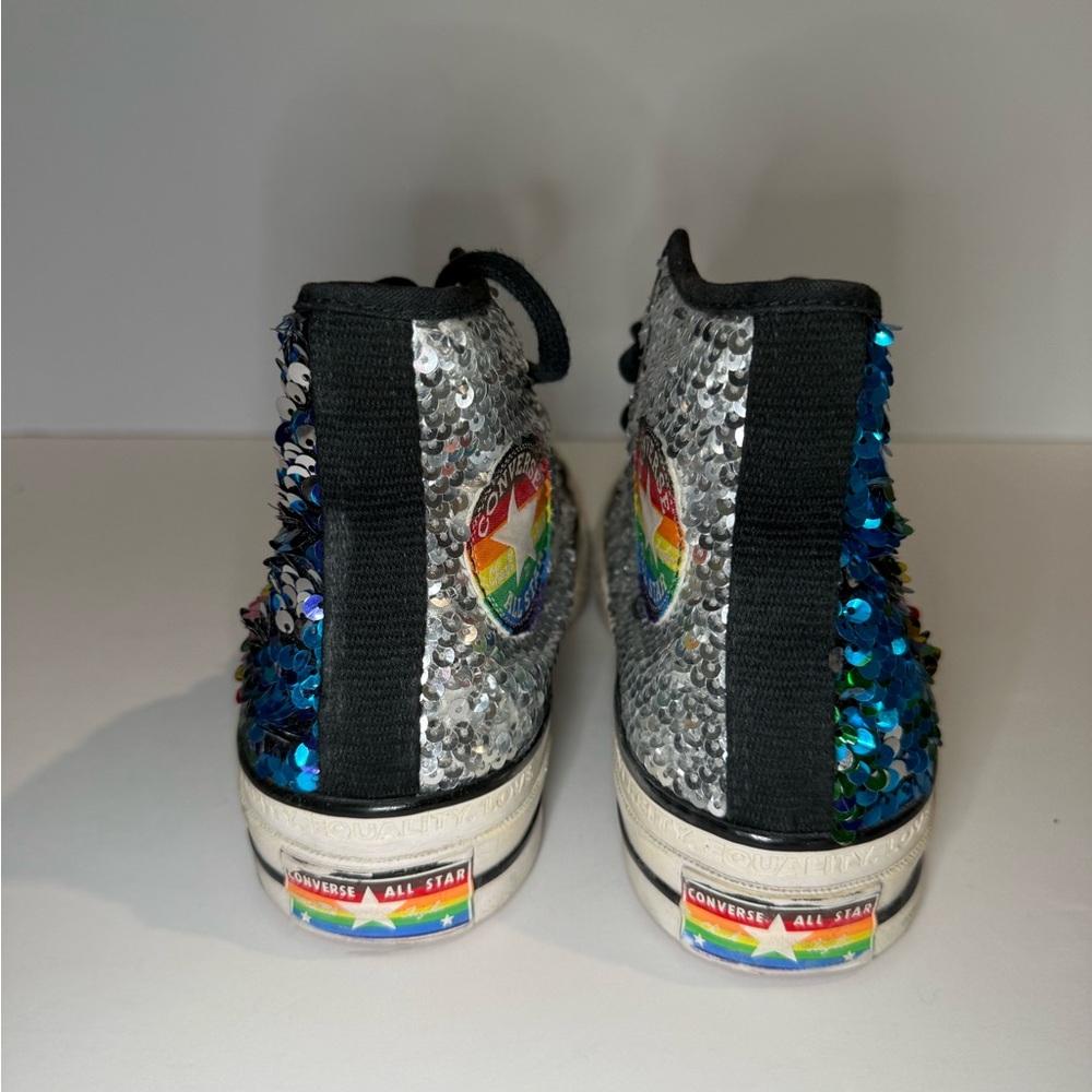Converse Multicolor Sequin High-Top Sneakers - Picture 3 of 8